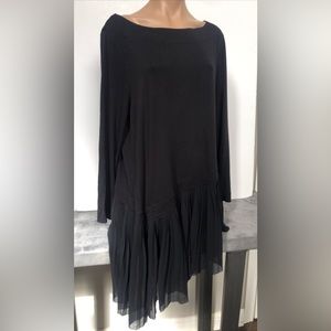 Soft Surroundings Black Asymmetrical Hemline Dress Size XL